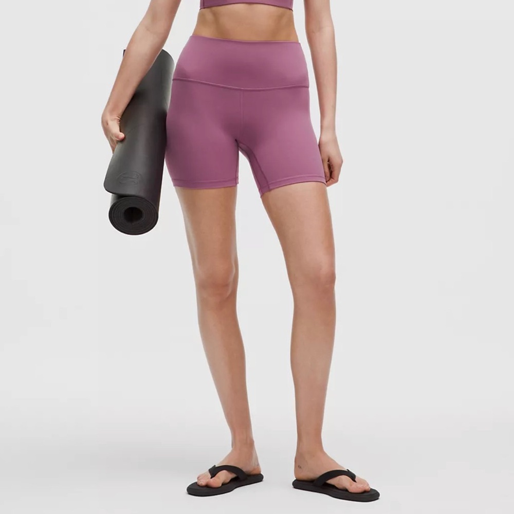 lululemon athletica High-Waisted Magenta Shorts - Picture 4 of 5